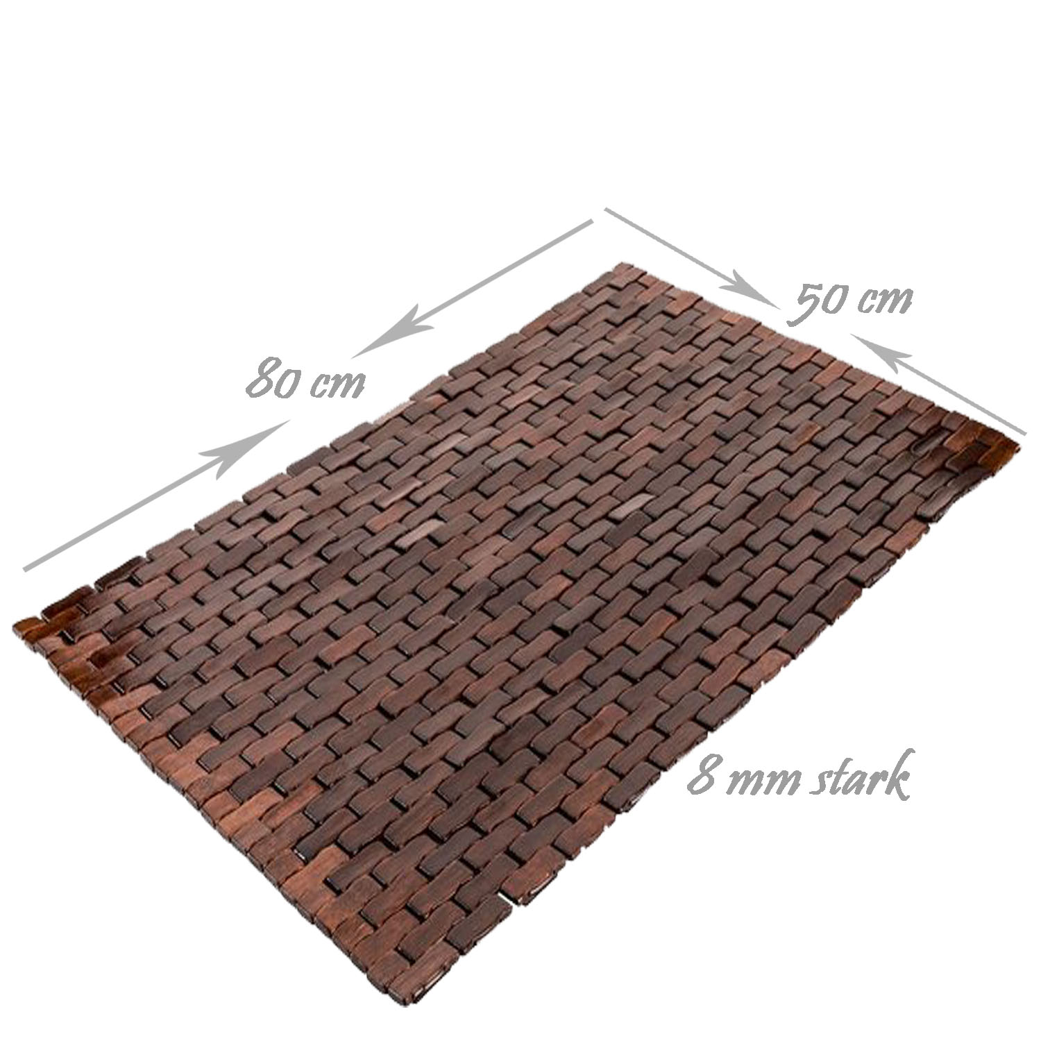 2er SET BAMBUS BADEMATTE 50x80 | Badvorleger Bambusmatte Saunamatte